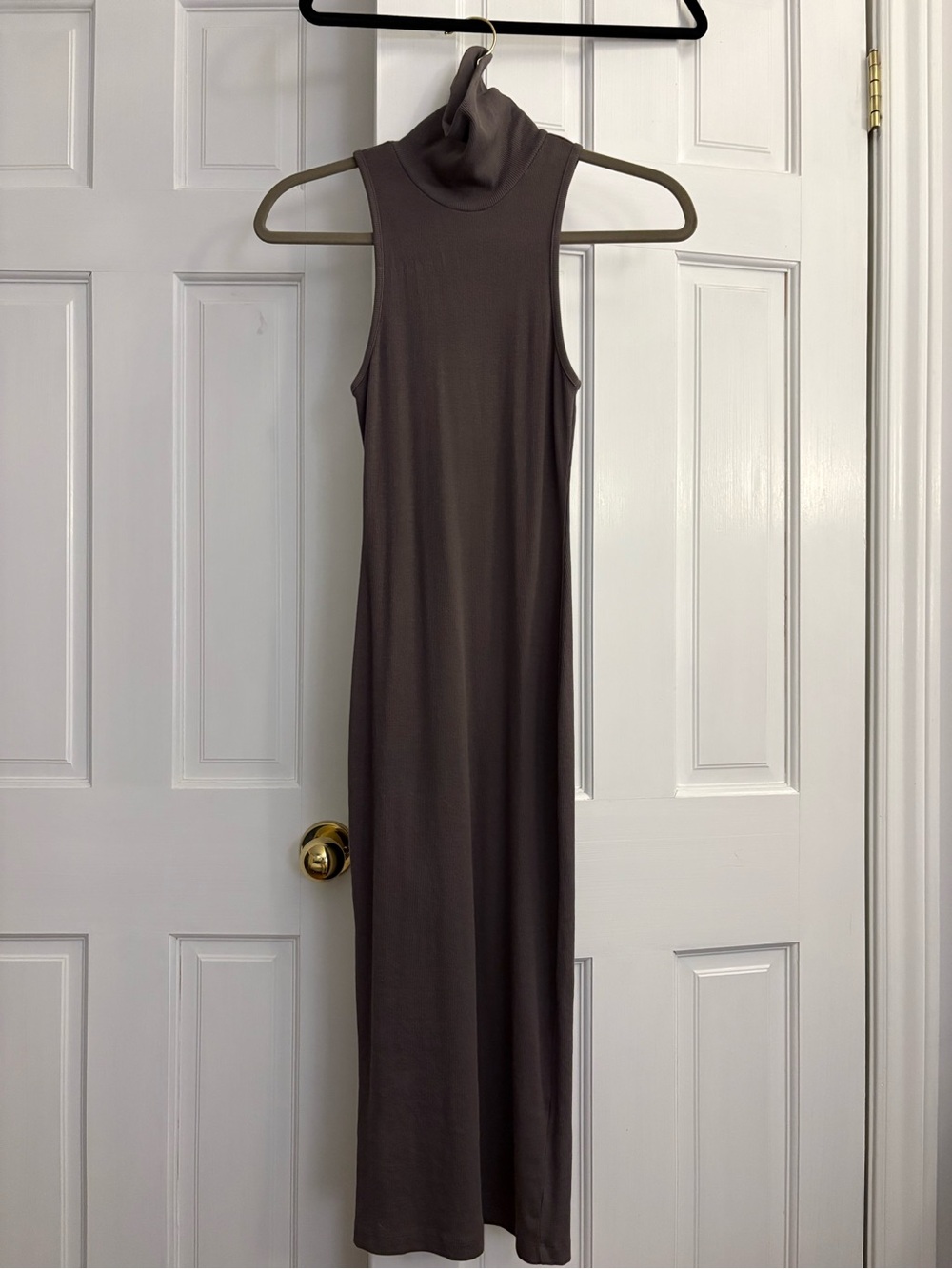 Zara Dark Grey Knit Turtleneck Dress